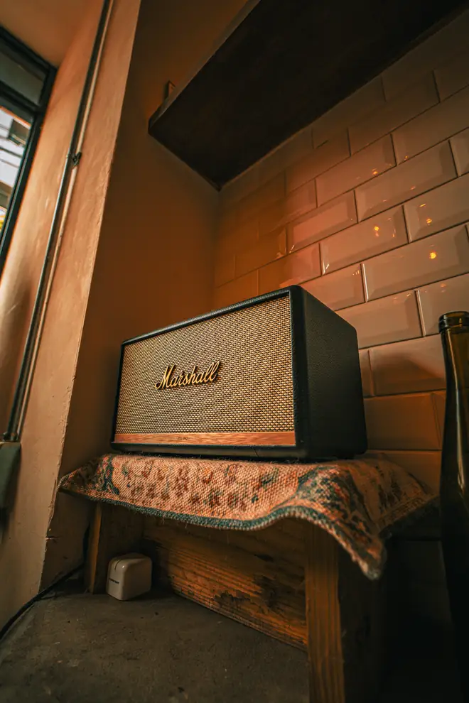 Speaker in warm light